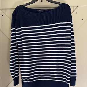 GAP Navy & White Striped Boatneck Sweater